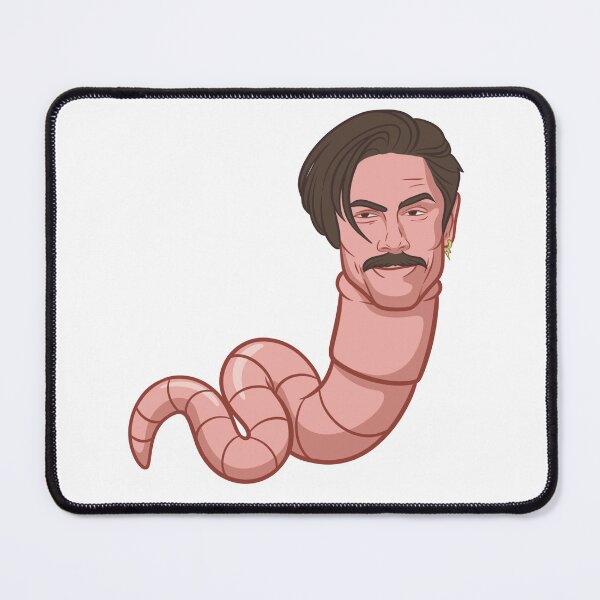 Item preview, a worm with a mustache  designed and sold by pnkrose.