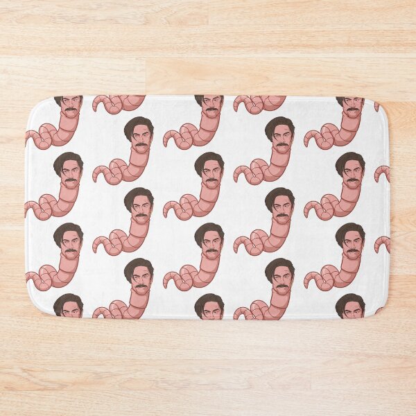Item preview, a worm with a mustache  designed and sold by pnkrose.