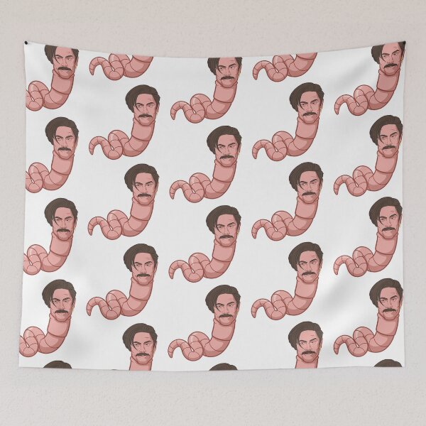 Item preview, a worm with a mustache  designed and sold by pnkrose.