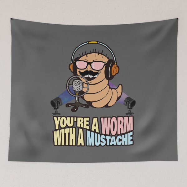 Item preview, Worm With A Mustache designed and sold by ChiweenieHobbit.