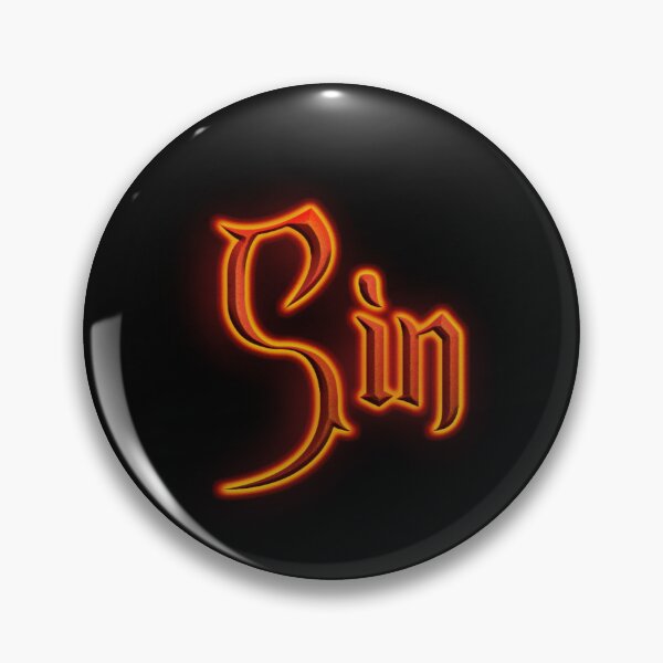 Item preview, Sin (Fiery Glowing Text) designed and sold by Swabcraft.