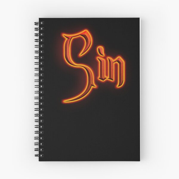 Item preview, Sin (Fiery Glowing Text) designed and sold by Swabcraft.