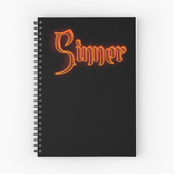 Item preview, Sinner (Fiery Glowing Text) designed and sold by Swabcraft.