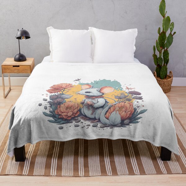 Item preview, Mice in Flower Splash Colorful Watercolor Mouse Rat Micky 3D Vector Artwork Flowers and Leaves a high detailed illustration designed and sold by Sashindra Wijayarathna.