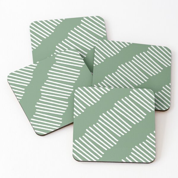 Item preview, Sage green and white abstract lined pattern designed and sold by by-jwp.