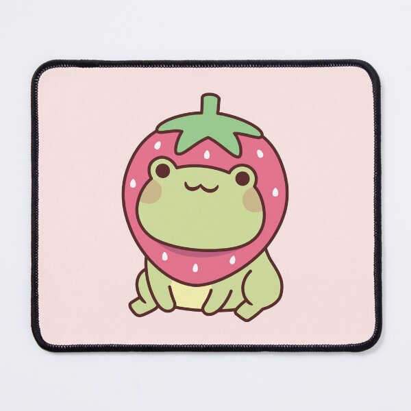 Item preview, Cute Frog With Strawberry Hat designed and sold by rustydoodle.