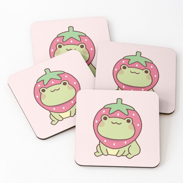 Item preview, Cute Frog With Strawberry Hat designed and sold by rustydoodle.