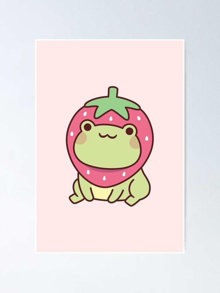 Straw Hat Frog Poster for Sale by thicker than a sticker