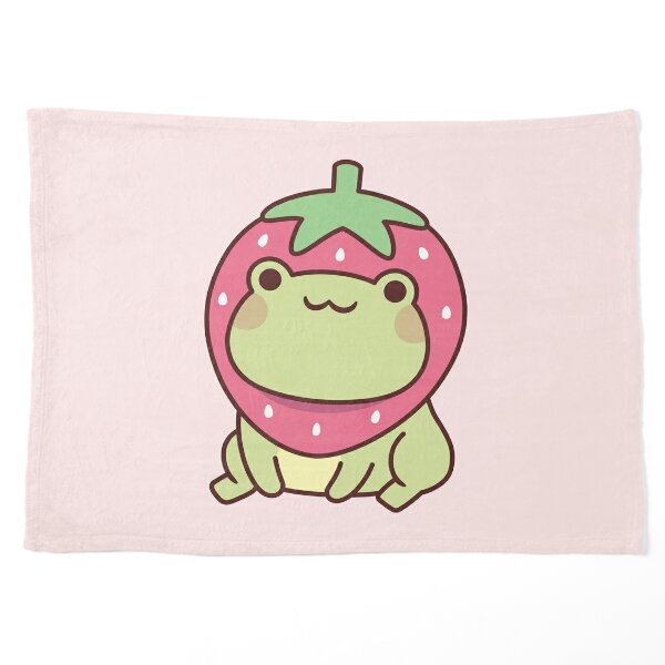 Frog Squishmallow Waterproof Stickers, Strawberry Frog, Cute