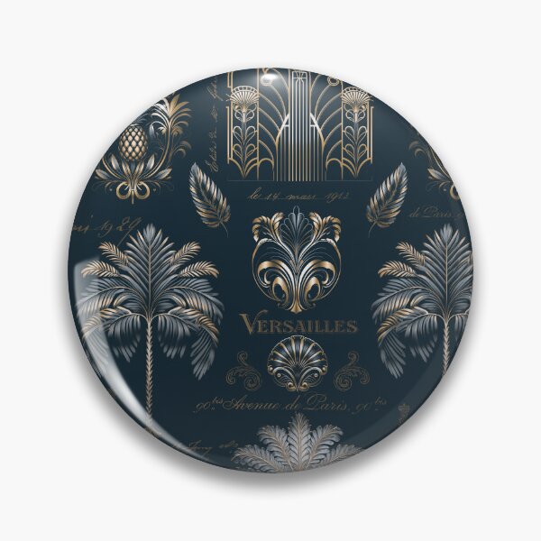 Item preview, Art Deco Ornament Design Navy Blue Gold designed and sold by artsandsoul.