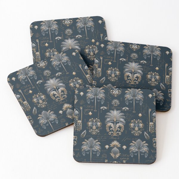Item preview, Art Deco Ornament Design Navy Blue Gold designed and sold by artsandsoul.