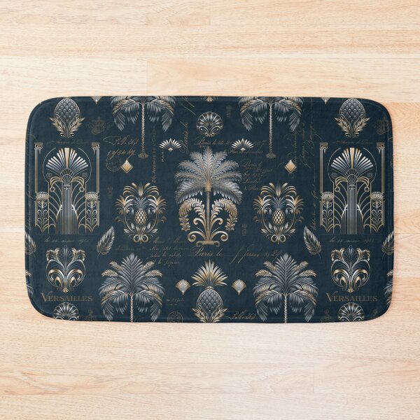 Item preview, Art Deco Ornament Design Navy Blue Gold designed and sold by artsandsoul.