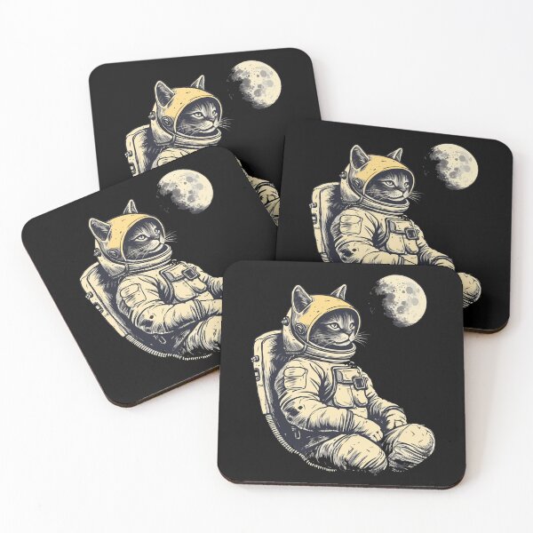 Item preview, Moonlit Space Cat designed and sold by purrestrial-co.