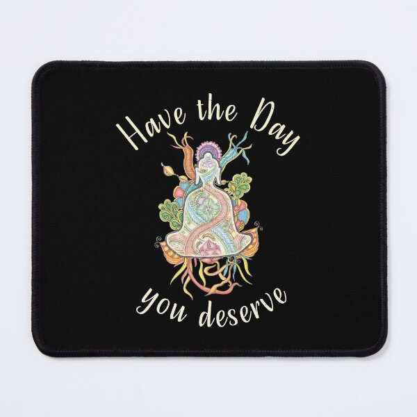 Artikelvorschau, Have the Day you deserve! Buddha meditierend entworfen und verkauft von Line2Rhyme.