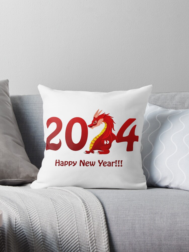 Auspicious Dragon Design 2024 Year Of The Dragon Mascot Pillow