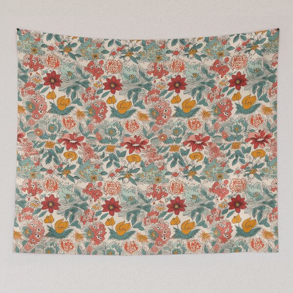 Item preview, Colorful Vintage Floral Pattern designed and sold by Sturdust.