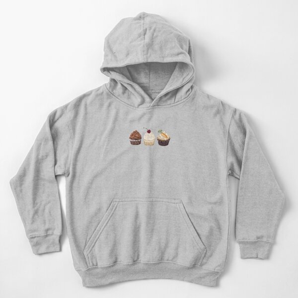 Cupcakes Vintage Pattern Kids Pullover Hoodie