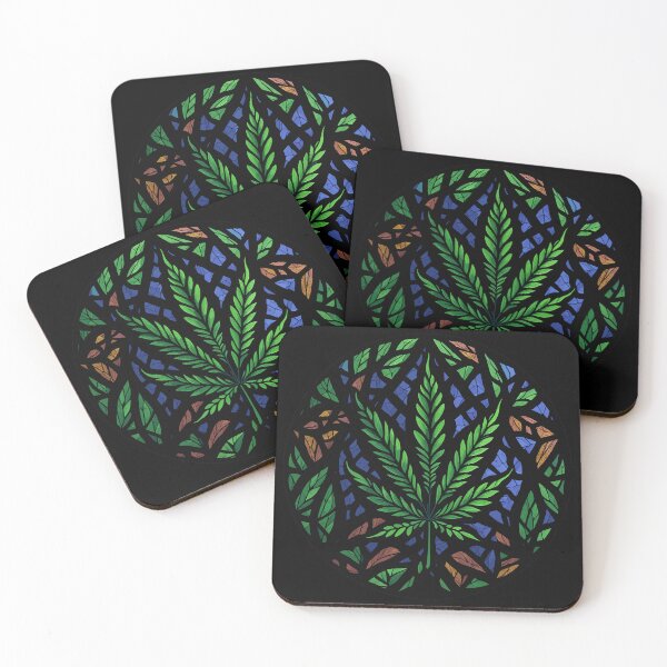 Item preview, Cannabis Leaf - Glass Mosaic designed and sold by ZirumsGarden.