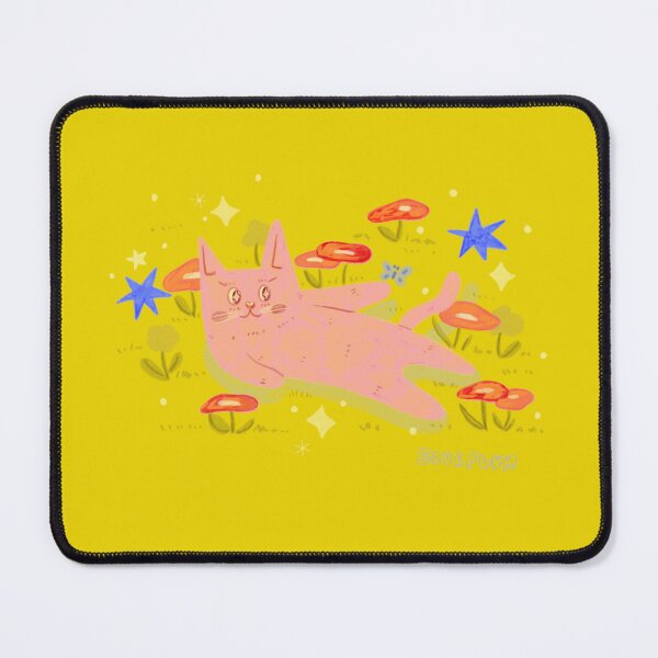 Item preview, Cat vibin' in the grass on a summer day art print  designed and sold by sourplum-studio.
