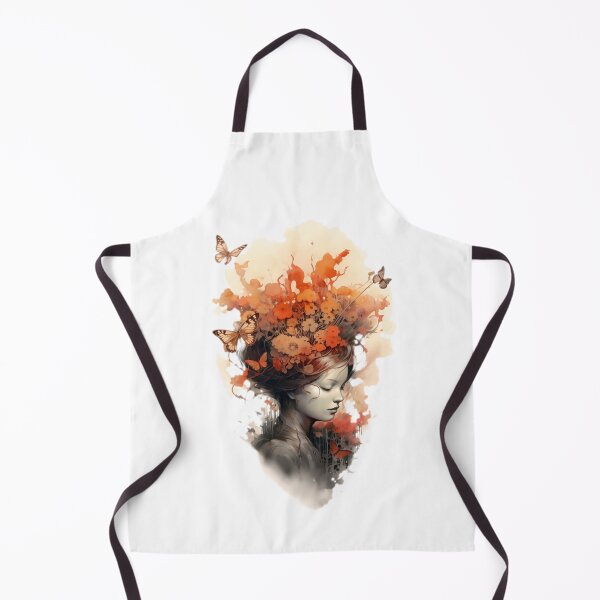 Item preview, woman with flowers and butterflies - Different logo size, position? Email me - designed and sold by Picture-Art.