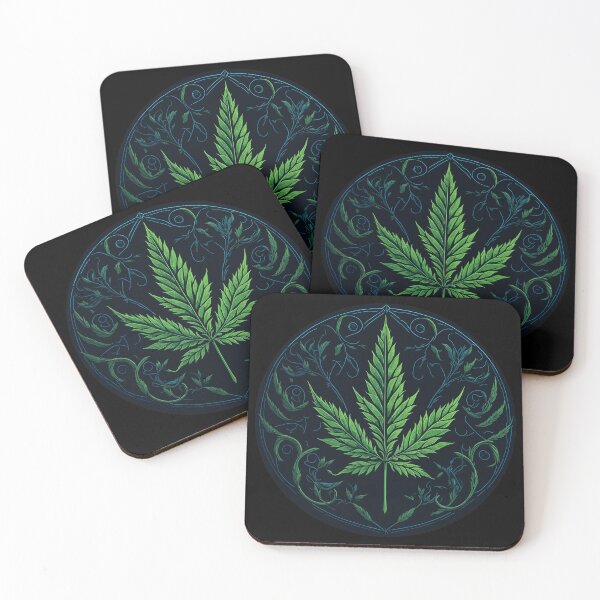 Item preview, Cannabis Leaf - Glass Mosaic designed and sold by ZirumsGarden.