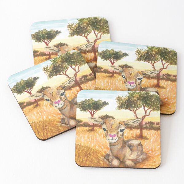 Item preview, Cute baby gazelle painting - Safari Nursery designed and sold by HajnalkArt.