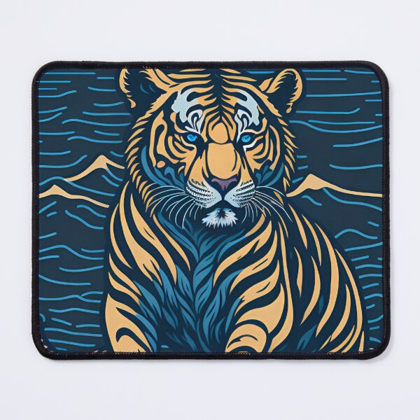 Item preview, Beachside Majesty: Tiger on the Shore Sticker designed and sold by MeowtifullyCute.