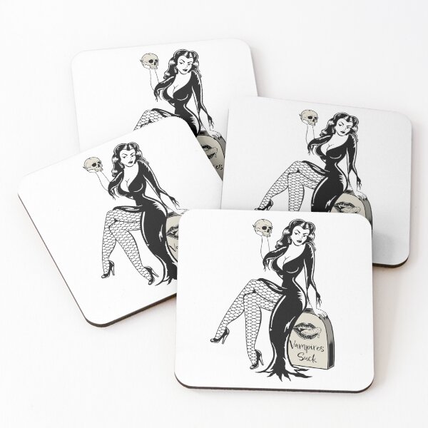 Item preview, Gothabilly Retro Pinup Girl Vampires Suck designed and sold by sshaneyoung.