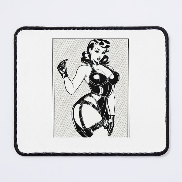Item preview, Pinup Babe in Black Dominatrix Outfit  designed and sold by sshaneyoung.