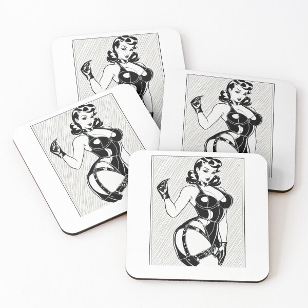 Item preview, Pinup Babe in Black Dominatrix Outfit  designed and sold by sshaneyoung.