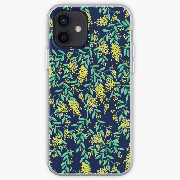 Golden Wattle - Navy iPhone Soft Case
