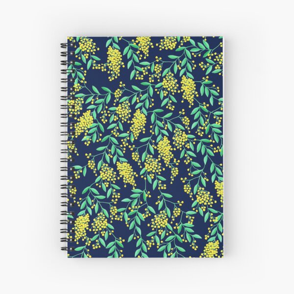 Golden Wattle | Navy Spiral Notebook