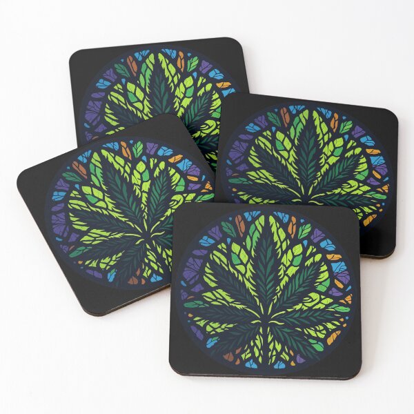 Item preview, Cannabis Leaf - Glass Mosaic designed and sold by ZirumsGarden.