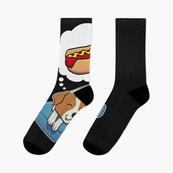 Item preview, Jack Russell Terrier dreaming about Hotdogs  designed and sold by SeaPauce.