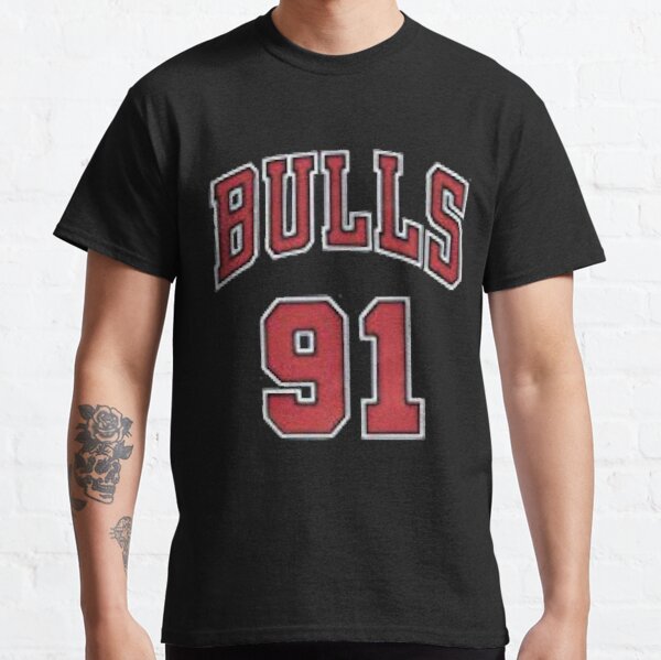 Chicago Bulls Number 91 Mitchell & Ness Last Dance T-Shirt