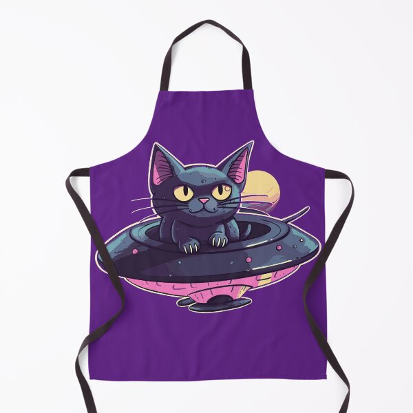 Item preview, Galactic Kitty in a UFO designed and sold by purrestrial-co.