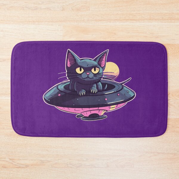 Item preview, Galactic Kitty in a UFO designed and sold by purrestrial-co.