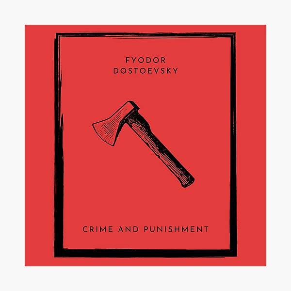 Crime and Punishment by Dostoyevsky Print - The Curious Desk