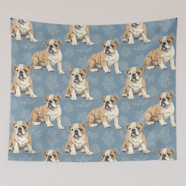 Item preview, Classic Beauty: Elegant vintage pattern with English Bulldogs designed and sold by SmileCatalysts.