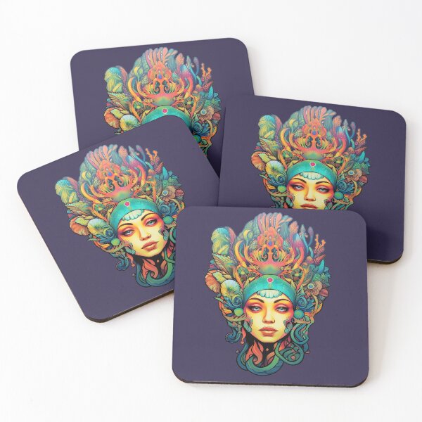 Item preview, Queen Charlotte Portrait - Colorful Aesthetic Psychedelic Art  designed and sold by NapNapSleeper.