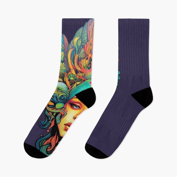 Item preview, Queen Charlotte Portrait - Colorful Aesthetic Psychedelic Art  designed and sold by NapNapSleeper.