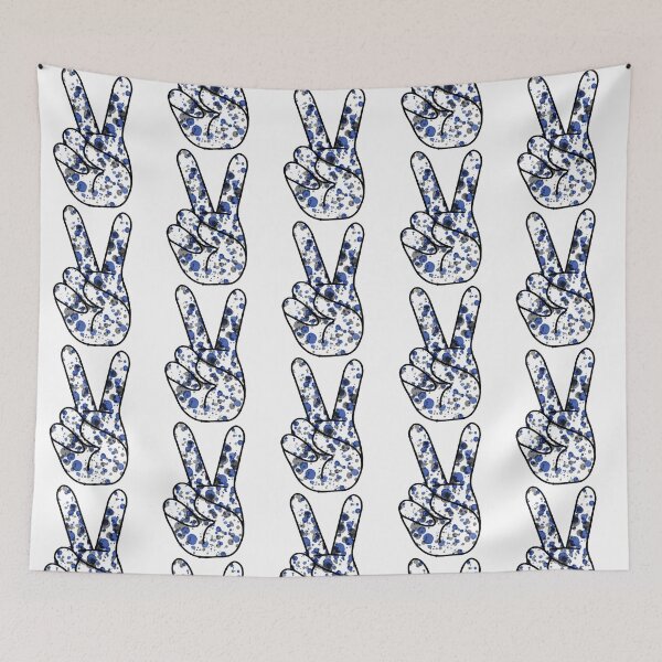 Item preview, BlueGrey Peace Sign Georgetown University designed and sold by marrymarid.