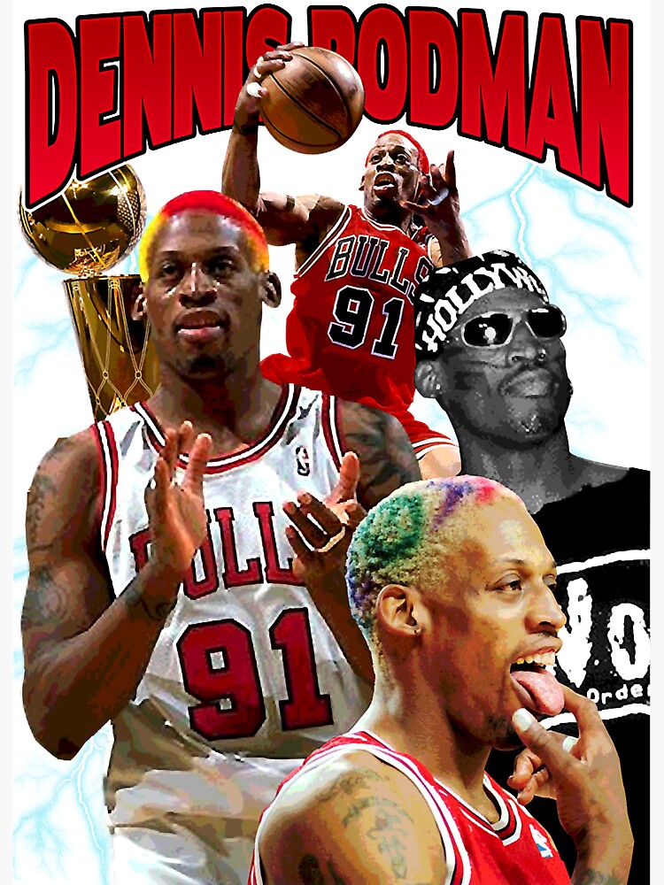 dennis players , dennis, 90s, chicago bulls, chicago, vintage, pippen, 91 -  goat,  Poster for Sale by caratringoo