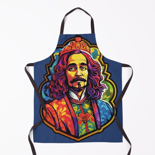 Item preview, King Charles Portrait - Colorful Aesthetic Psychedelic Art  designed and sold by NapNapSleeper.