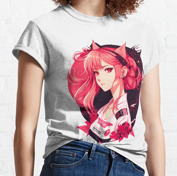 Anime Girl, girl, anime, t shirt, panty, island, pink hair, HD