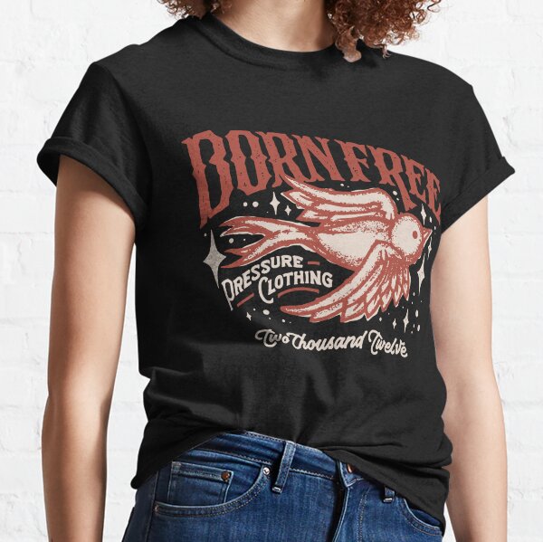 Born Free - Rock N Roll Swallow - Pressure Clothing Classic T-Shirt