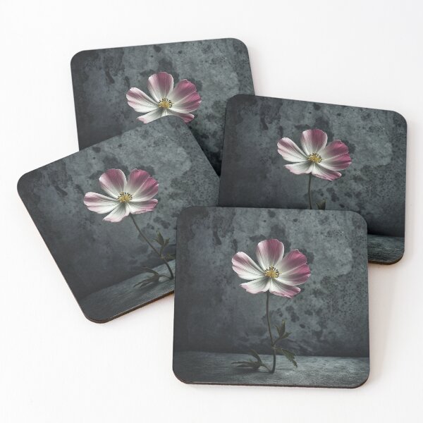 Item preview, Contrasting Beauty: Brilliant Pink Flower Shining Against Drab Gray Wall designed and sold by stateofhuman.