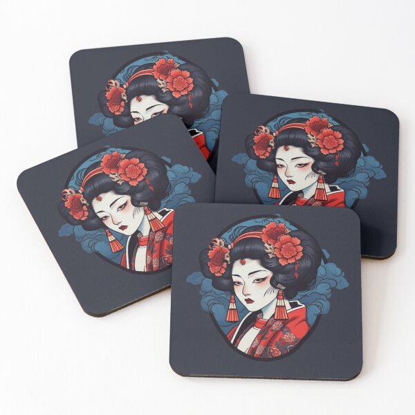 Item preview, Aesthetic Japanese style Geisha-Ninja-Anime Girl designed and sold by NapNapSleeper.