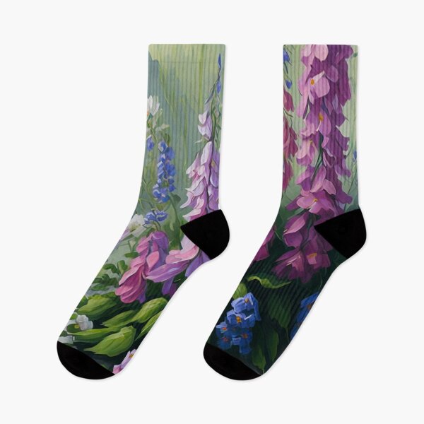 Item preview, a beautiful watercolor painting of pink and white delphiniums flowers larkspur designed and sold by Bb-gl.