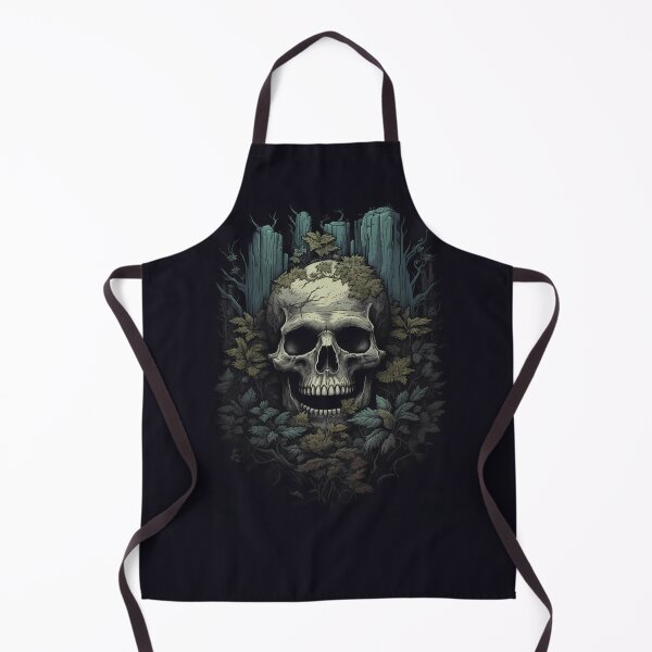 Item preview, Mossy and forest overgrown skull designed and sold by MDCGraphics.